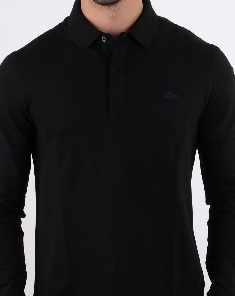 Lacoste Long Sleeve Polo Black