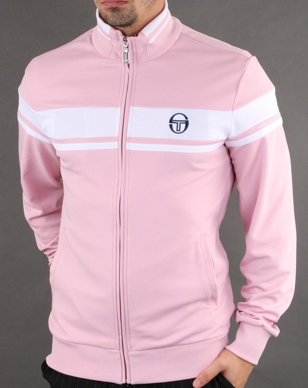 Sergio Tacchini Masters Track Top Pink/White