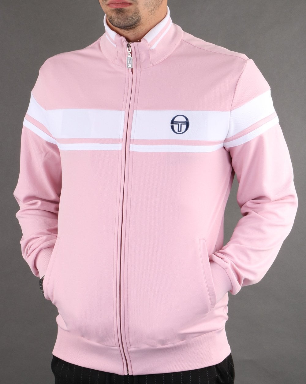 Sergio Tacchini Masters Track Top Pink/White