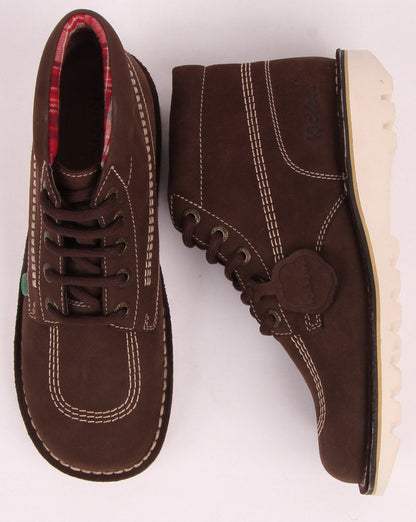 Kickers Kick Hi Nubuck Boot Chocolate Brown