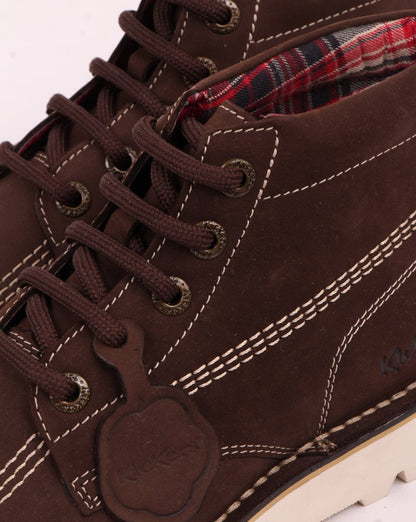 Kickers Kick Hi Nubuck Boot Chocolate Brown