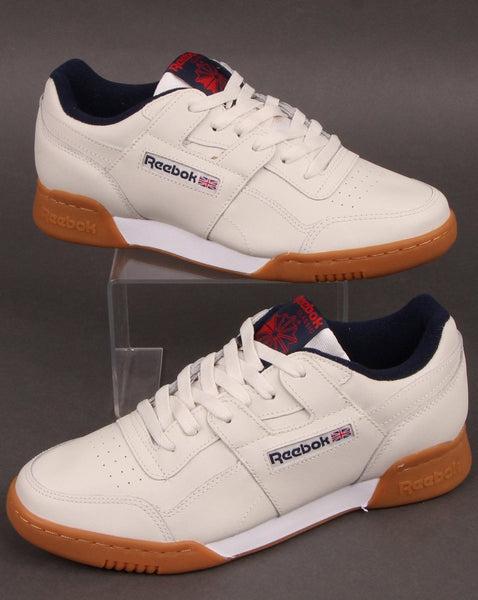 Reebok Workout Plus Trainers Chalk/Navy