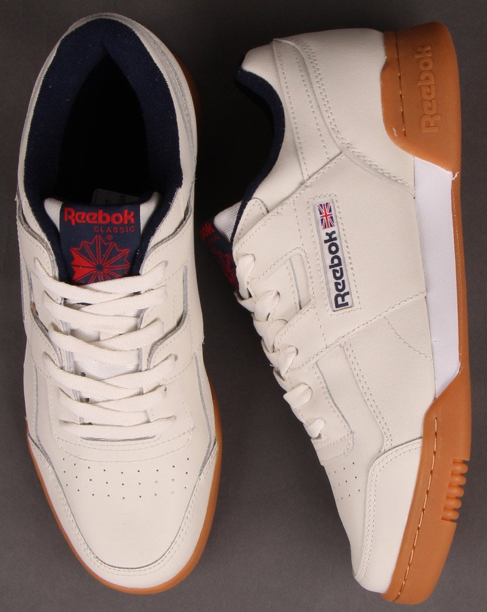 Reebok Workout Plus Trainers Chalk/Navy