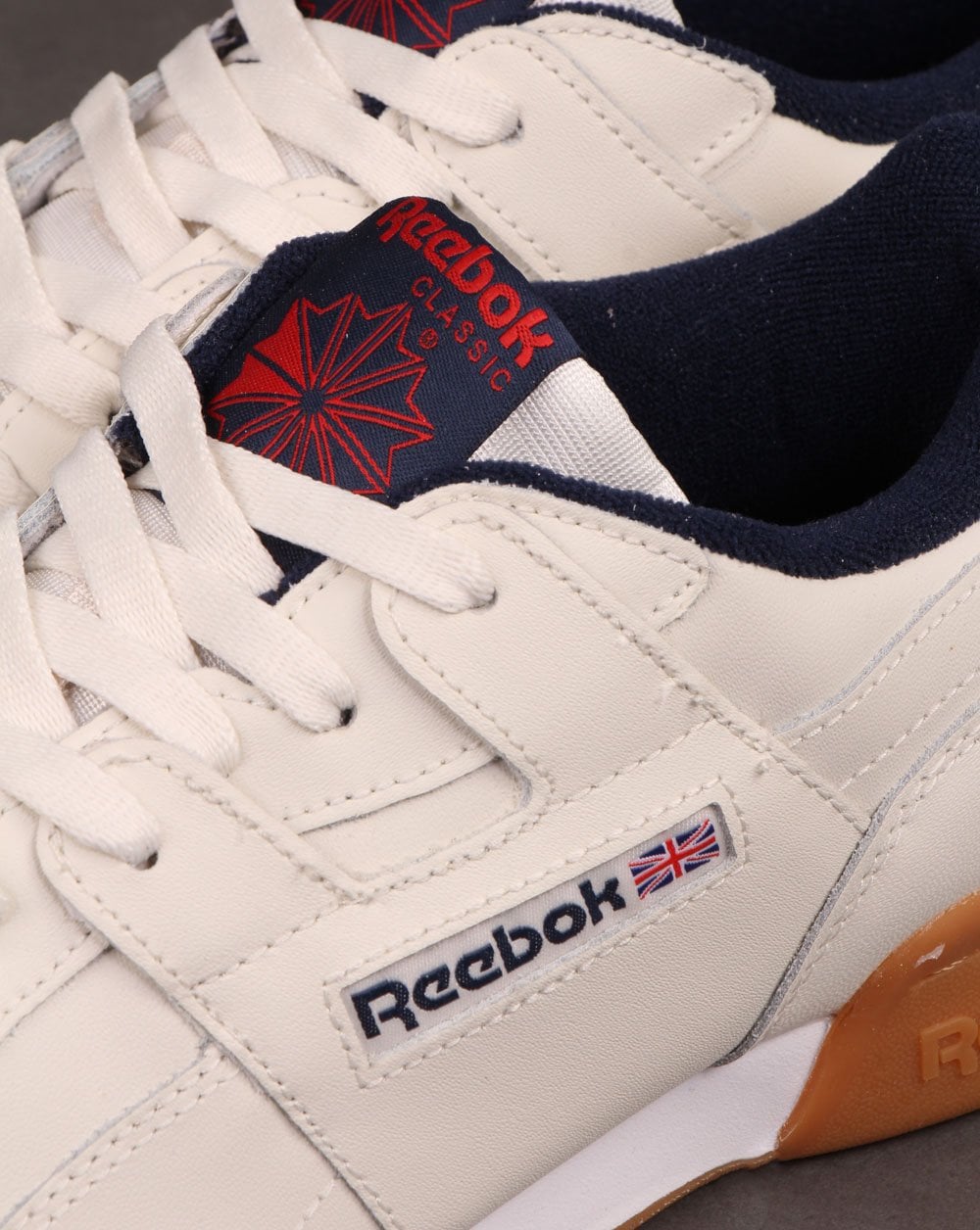 Reebok Workout Plus Trainers Chalk/Navy