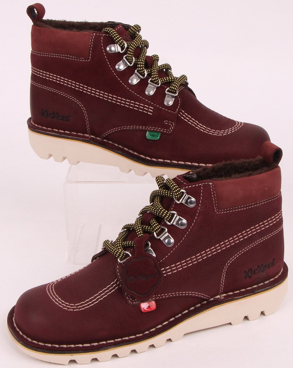Kickers Kick Hi Winterised Leather Boot Burgundy