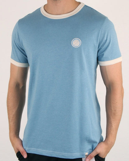 Pretty Green Milford Marl Move On T-shirt Blue