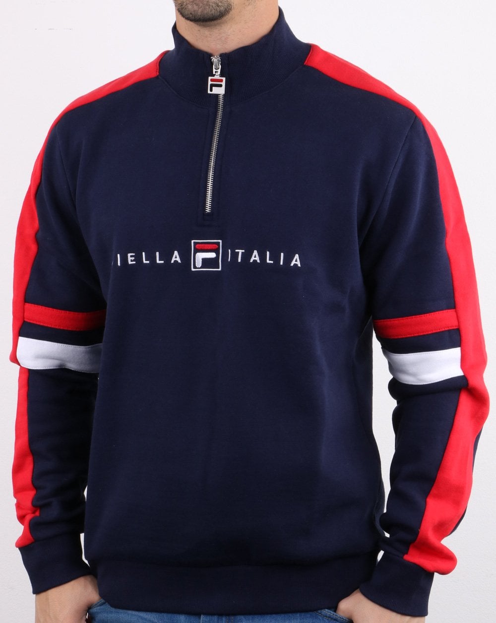 Fila Vintage Romolo 1/4 Zip Sweatshirt Navy