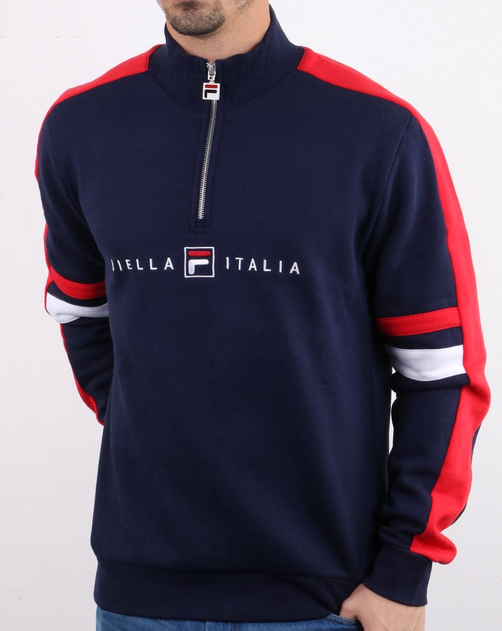 Fila Vintage Romolo 1/4 Zip Sweatshirt Navy