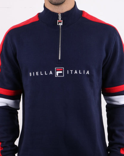 Fila Vintage Romolo 1/4 Zip Sweatshirt Navy