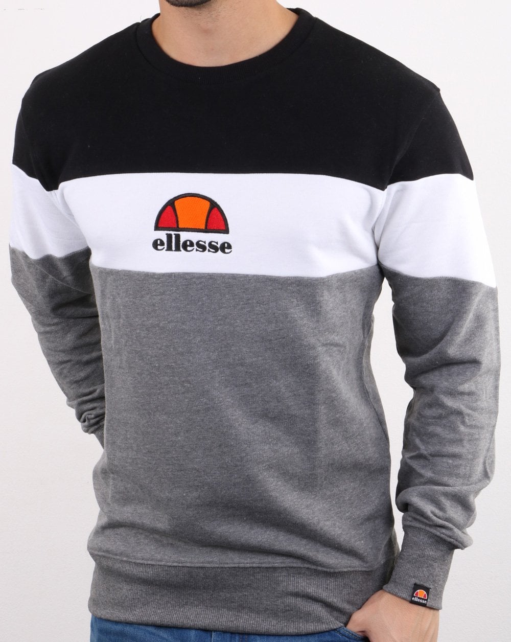 Ellesse Tri Sweatshirt Grey/white/black