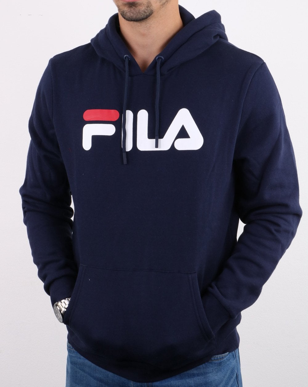 Fila Vintage Fiori Logo Hoodie Navy