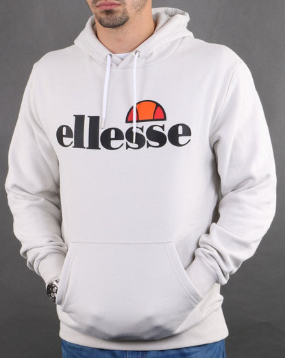 Ellesse Logo Hoody Light Grey
