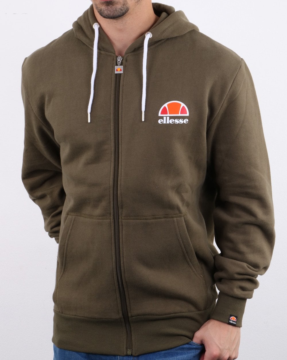Ellesse Full Zip Hoody Khaki