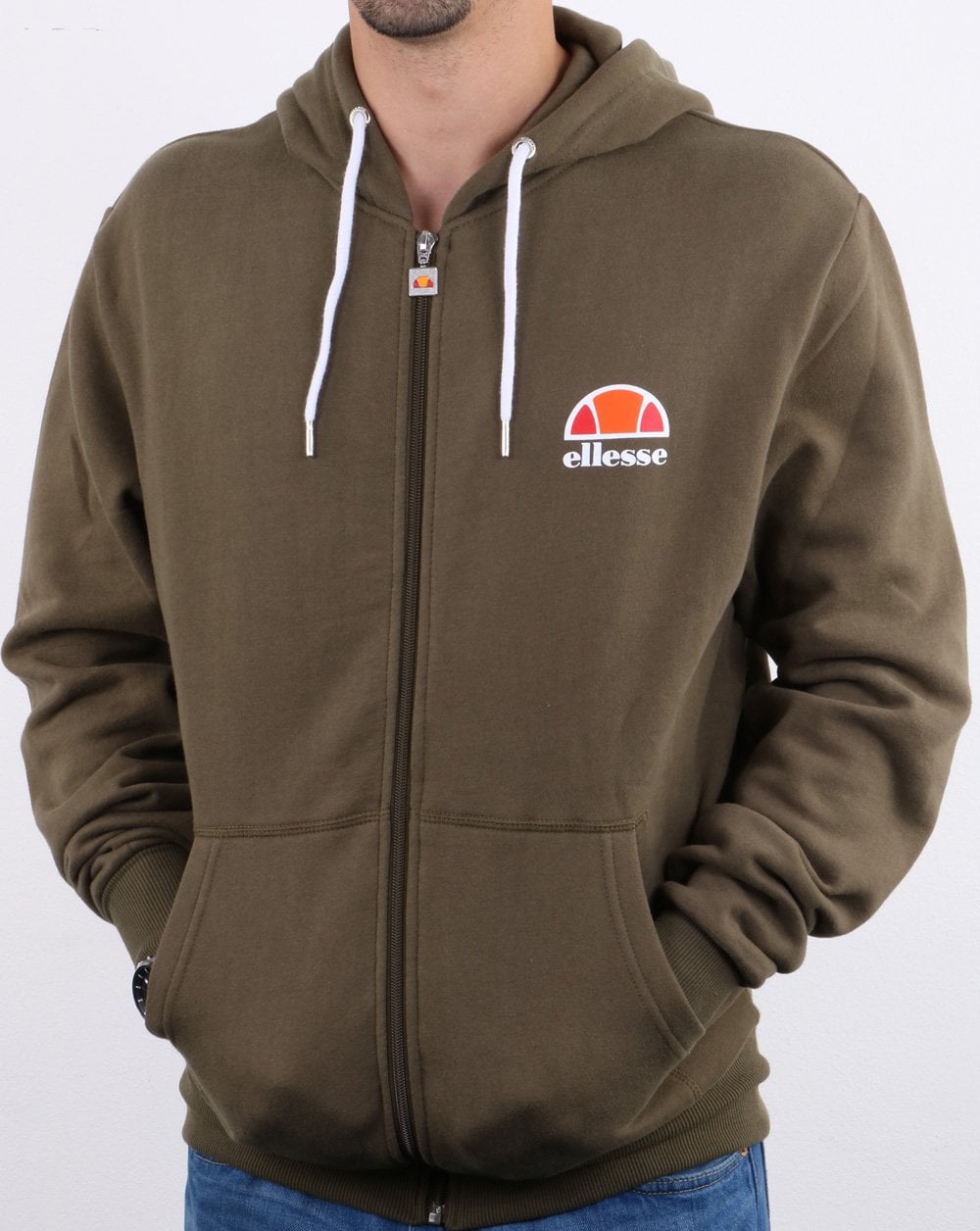 Ellesse Full Zip Hoody Khaki