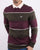 Barbour Lark Stripe Rugby Shirt Maroon / Green