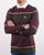 Barbour Lark Stripe Rugby Shirt Maroon / Green