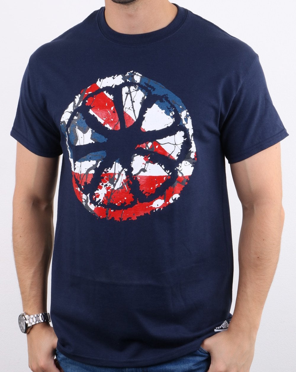 80s Casual Classics Lemon Waterfall T-shirt Navy