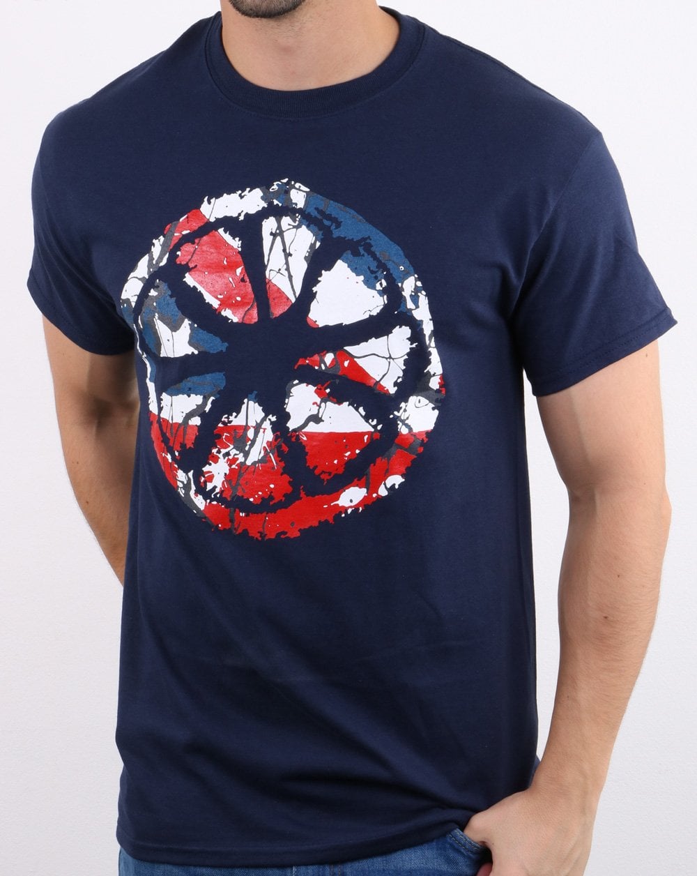 80s Casual Classics Lemon Waterfall T-shirt Navy