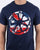 80s Casual Classics Lemon Waterfall T-shirt Navy