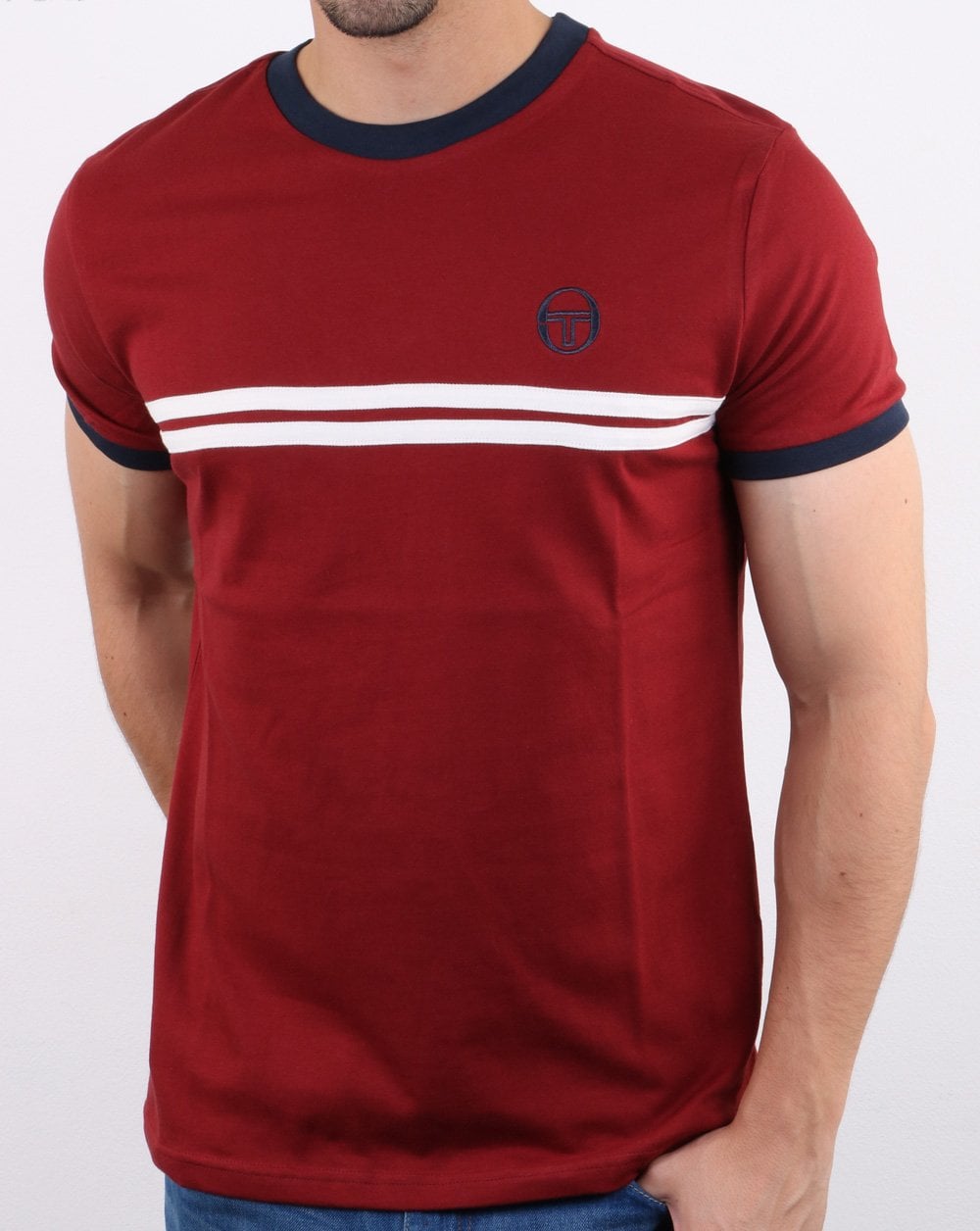 Sergio Tacchini Supermac T-shirt Burgundy Red/navy