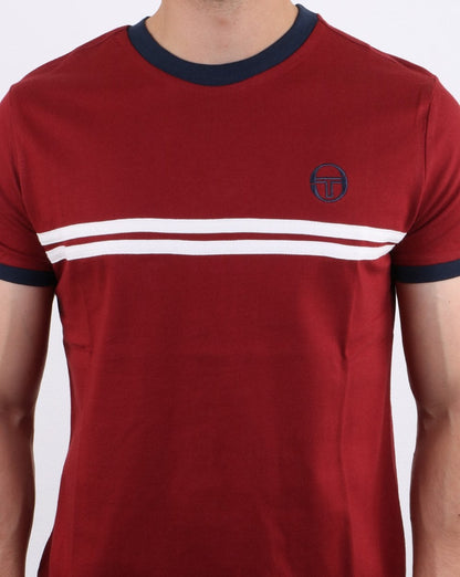 Sergio Tacchini Supermac T-shirt Burgundy Red/navy