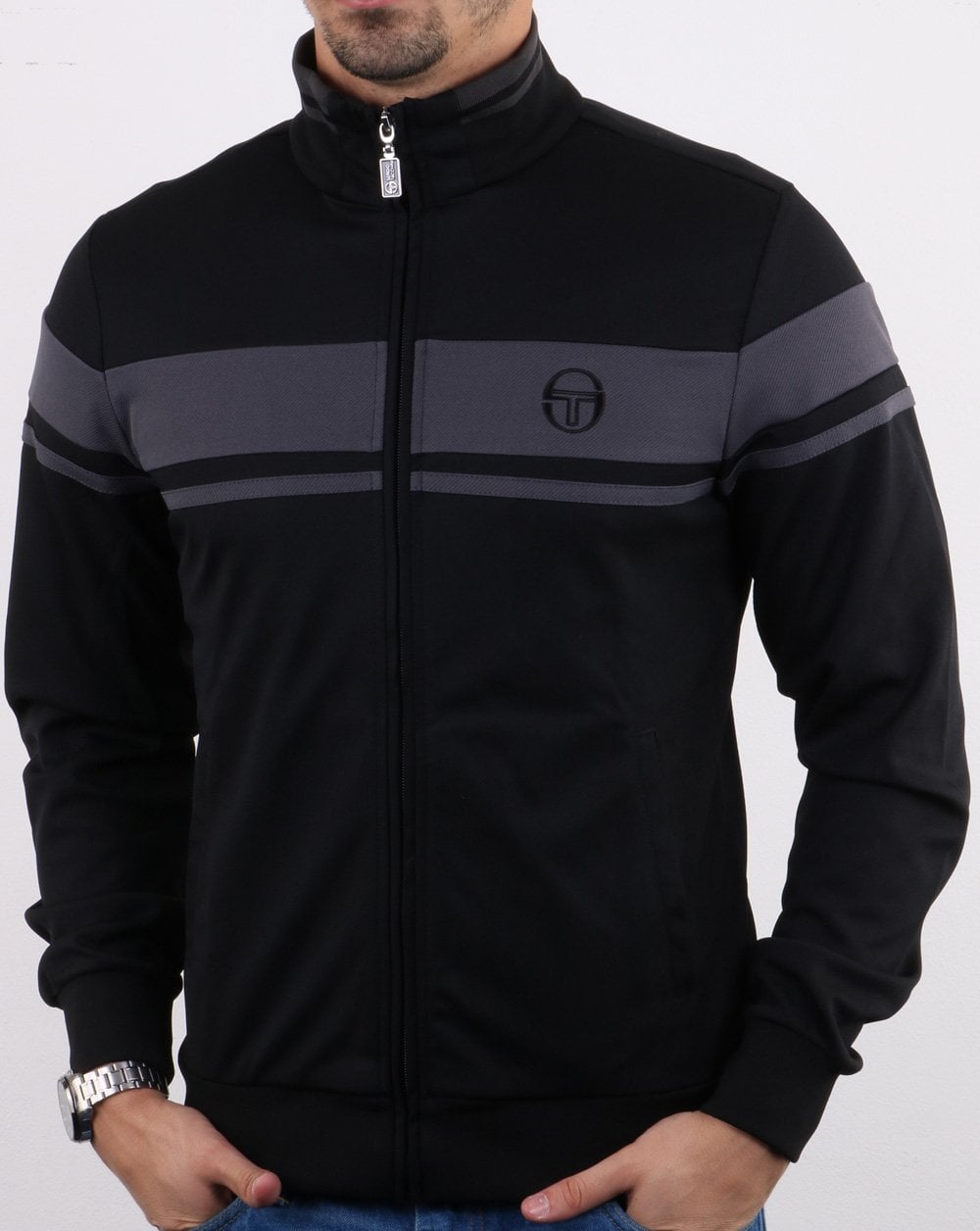 Sergio Tacchini Masters Track Top Black/Grey