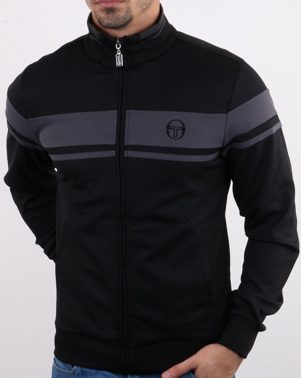 Sergio Tacchini Masters Track Top Black/Grey
