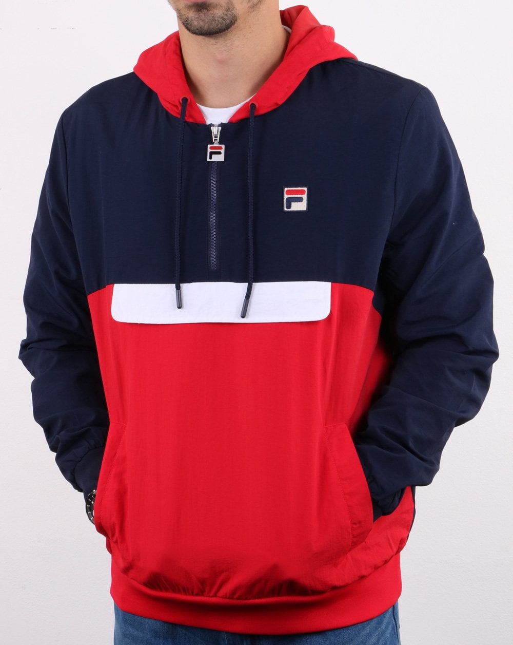 Fila Vintage Macker 1/2 Zip Jacket Navy/Red/White