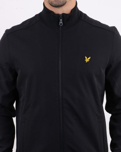 Lyle And Scott Softshell Funnel Neck Zip Through Sweatshirt True Black