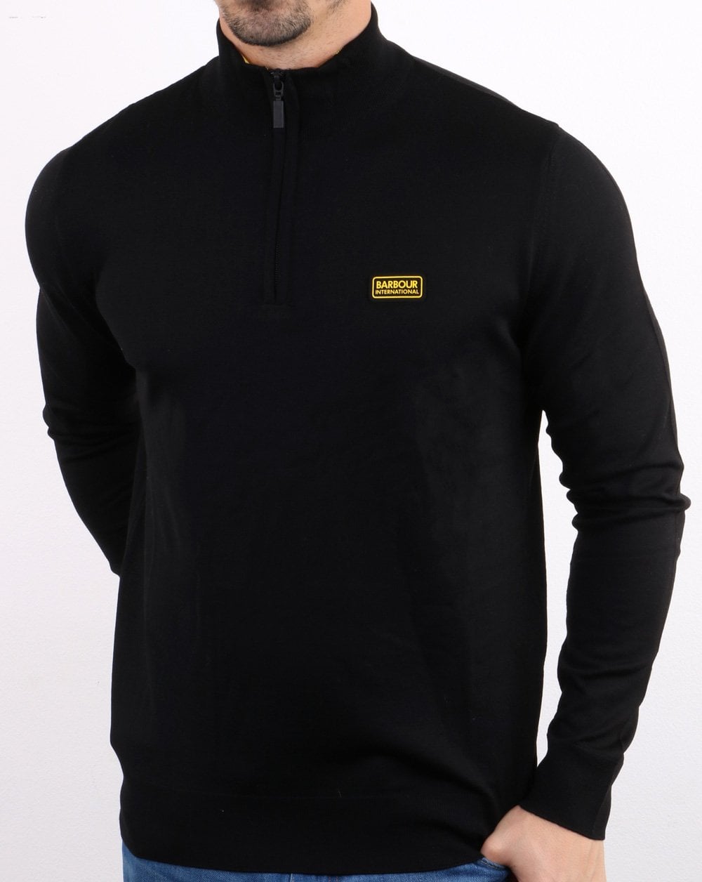 Barbour International Half Zip Merino Black