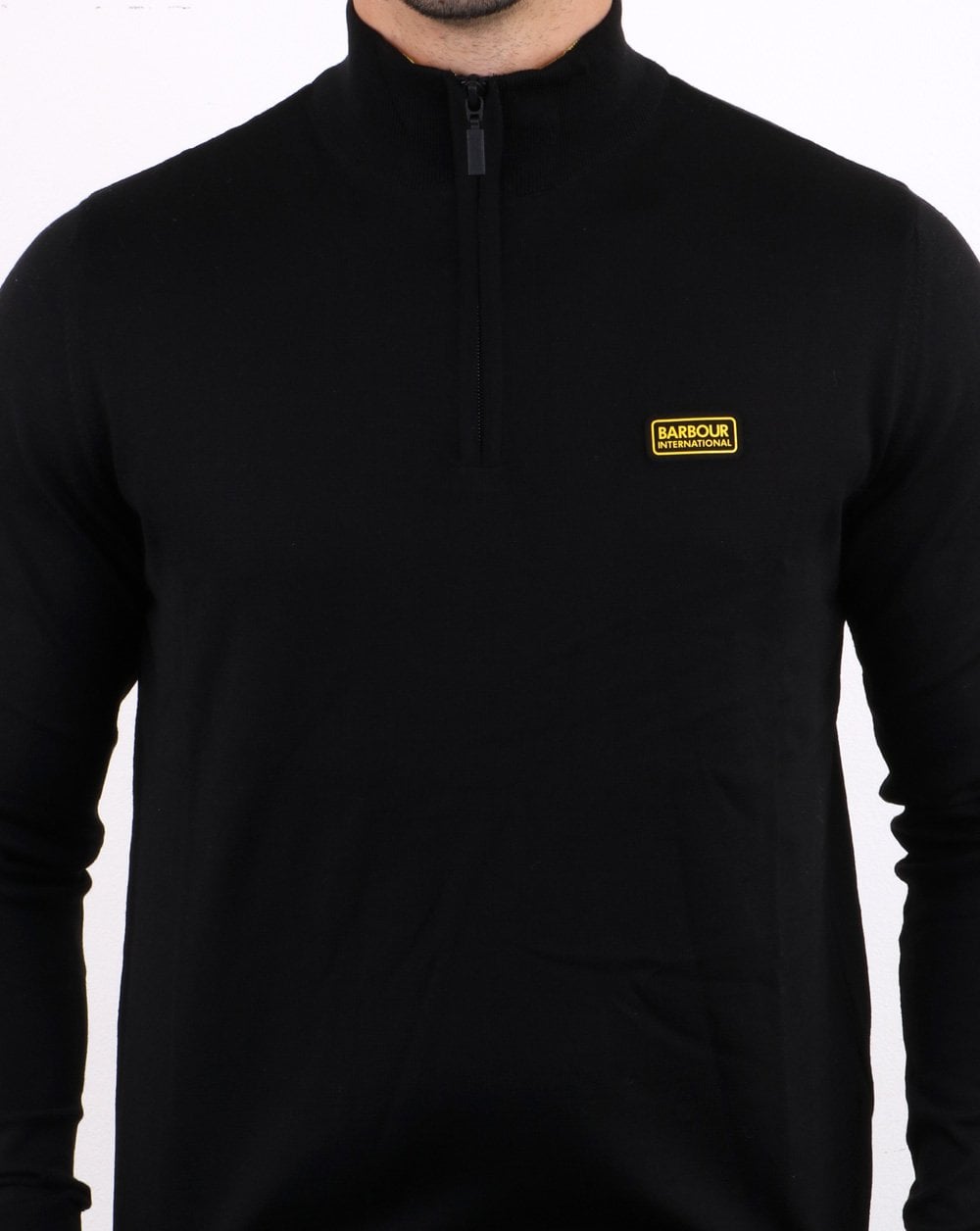 Barbour International Half Zip Merino Black