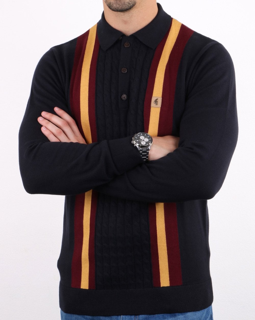 Gabicci Vintage Tram Polo Shirt Navy