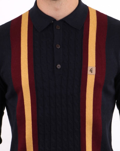 Gabicci Vintage Tram Polo Shirt Navy