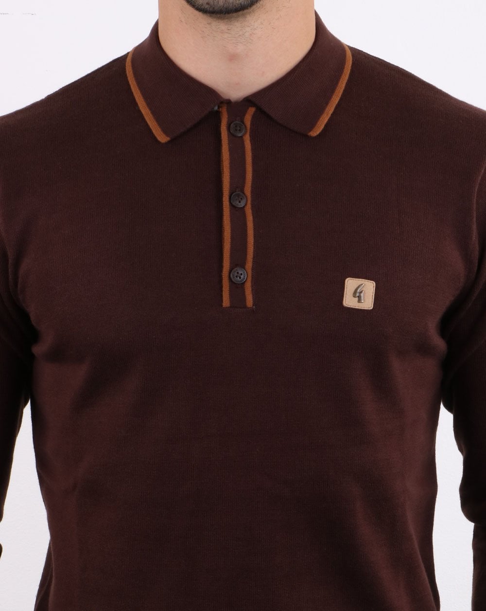 Gabicci Vintage Linekar Polo Shirt Cocoa