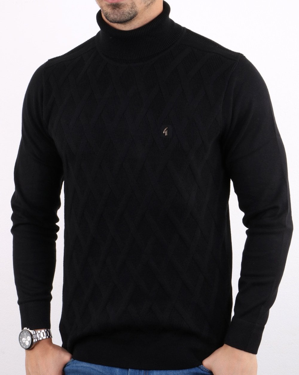 Gabicci Vintage Coaster Roll Neck Black