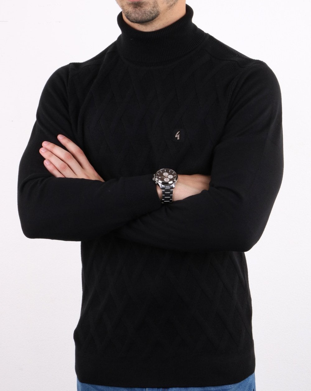 Gabicci Vintage Coaster Roll Neck Black