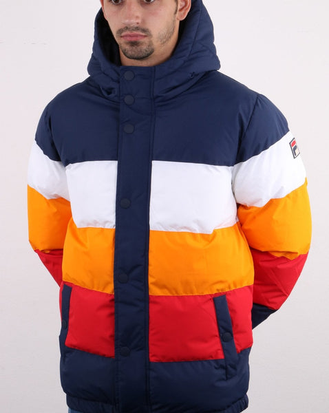 Fila Vintage Multi Puffer Jacket Navy/white/orange