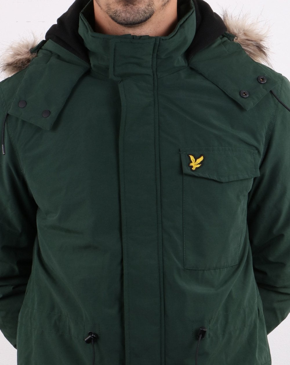 Lyle And Scott Winterweight Microfleece Lined Parka Jade