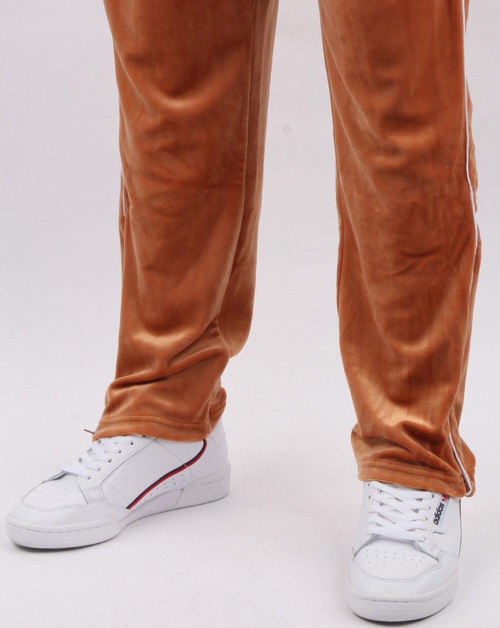 Fila Vintage Cyrus Velour Track Pants Rust Orange
