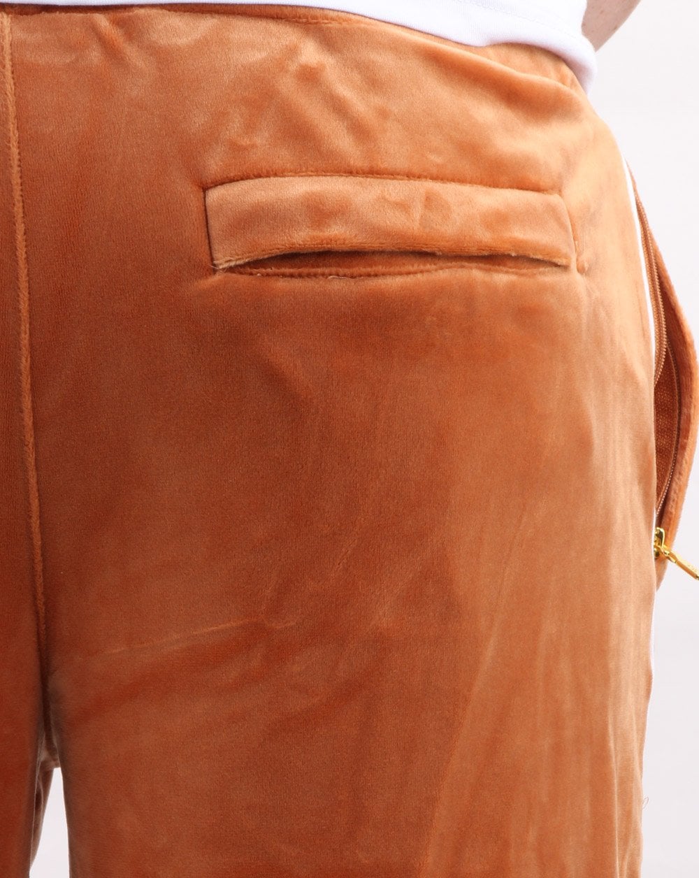 Fila Vintage Cyrus Velour Track Pants Rust Orange