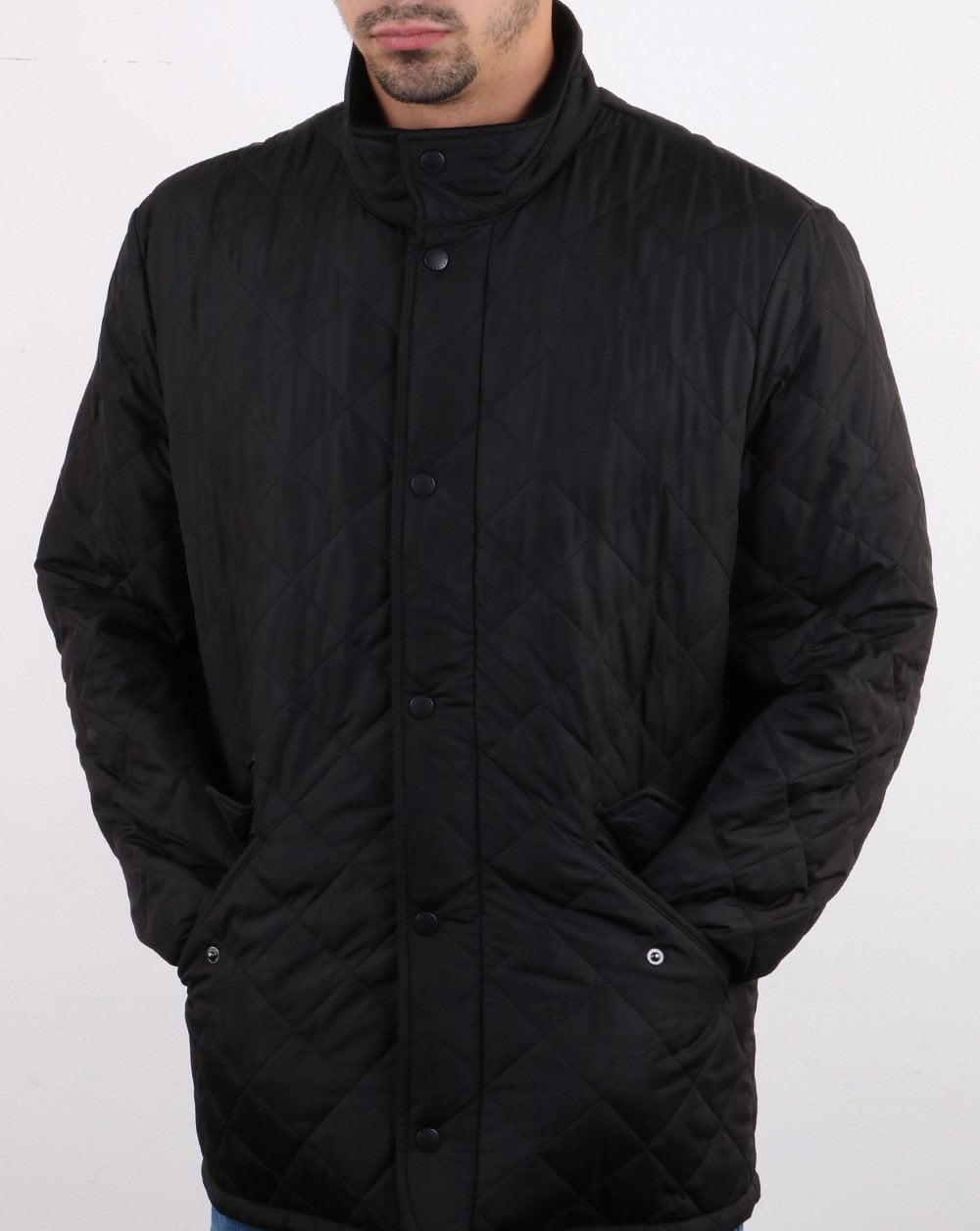 Barbour Chelsea Sports Quilted Jacket Black