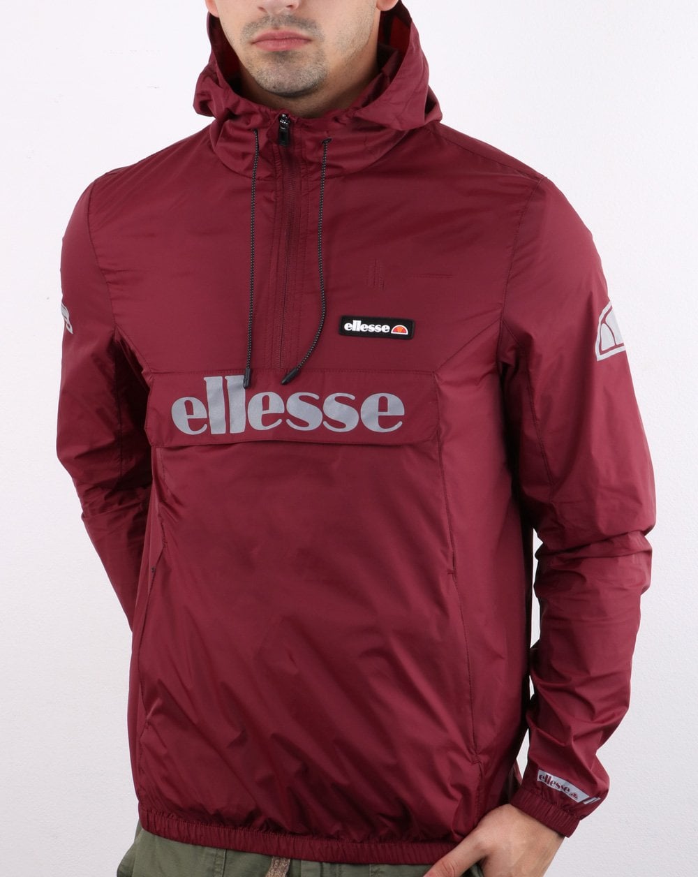 Ellesse Berto Rain Jacket Burgundy