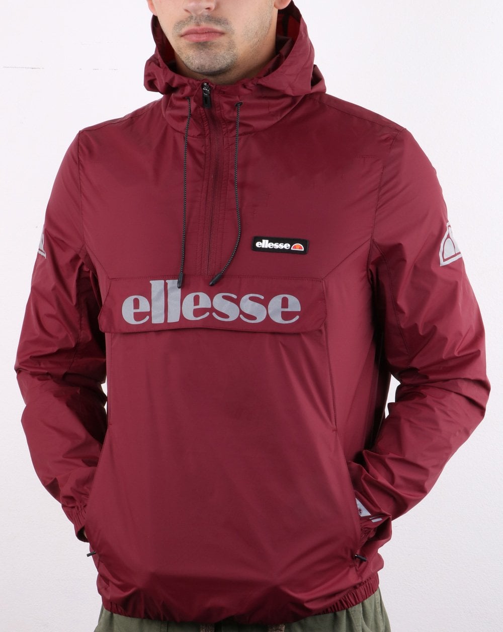 Ellesse Berto Rain Jacket Burgundy