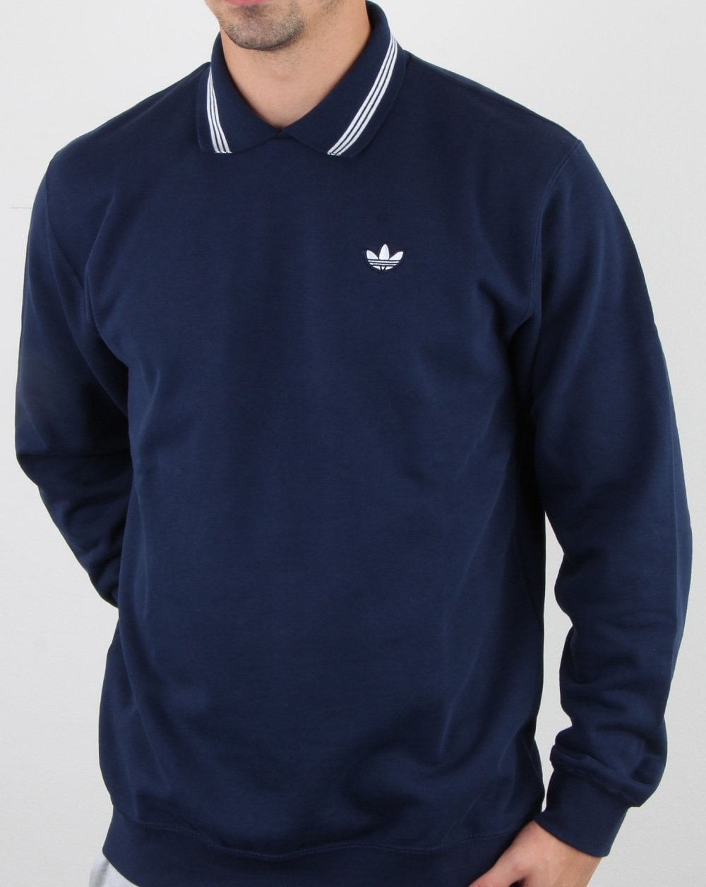 Adidas Originals Polo Sweatshirt Navy