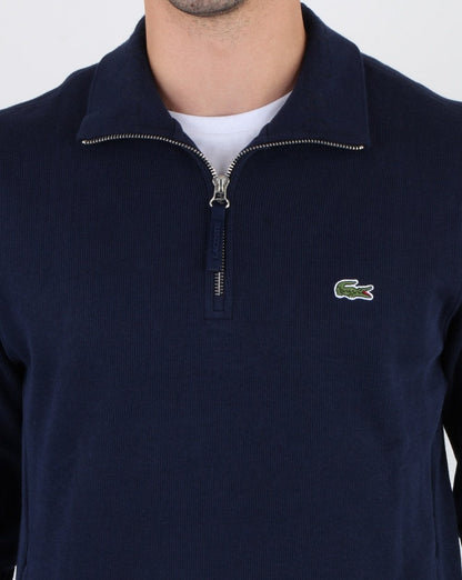 Lacoste Quarter Zip Top Navy