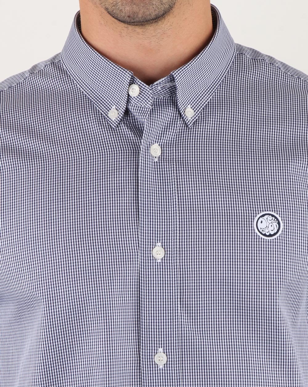 Pretty Green Hendry Gingham Shirt Navy