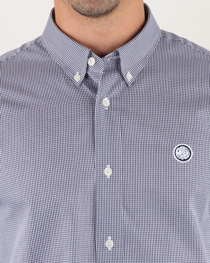 Pretty Green Hendry Gingham Shirt Navy