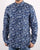 Pretty Green Mens Paisley Print Kaftan Shirt Navy