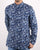 Pretty Green Mens Paisley Print Kaftan Shirt Navy
