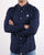 Pretty Green Horlock Long Sleeved Polka Dot Shirt Navy
